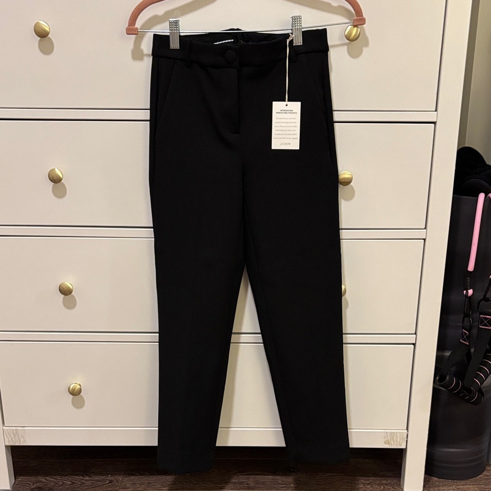 JCrew High-Rise Cameron Pants in 0 petite - Black